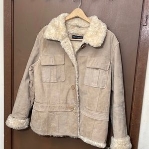 Steve Madden Suede faux fur coat Women’s XXL